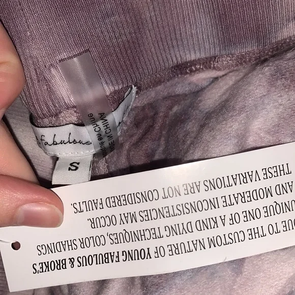 Young Fabulous and Broke |  Lavender Comfy Lounge Tie Dye Joggers - Picture 6 of 8